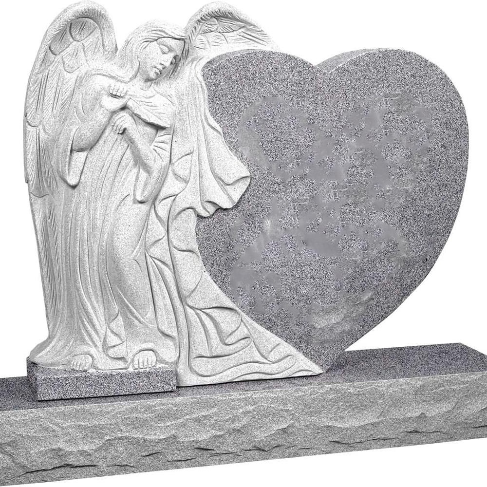 JK Angel Monument cheap white carved headstone sculpture gravestone