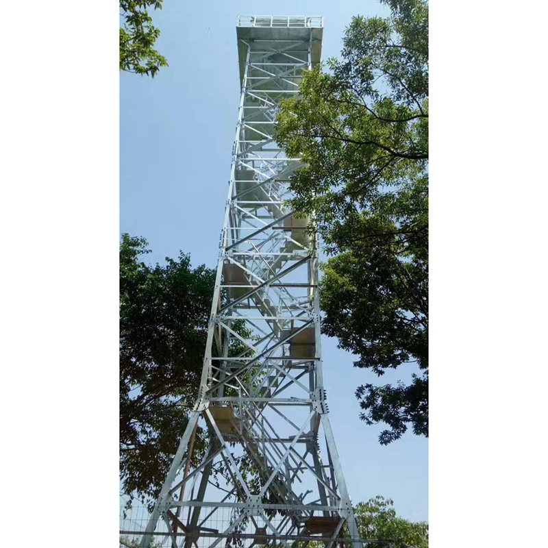 Customized 4-leg Tower Fire Guard Security Tower Angle Steel Fire Protection Watching Tower Monitoring System Watchtower