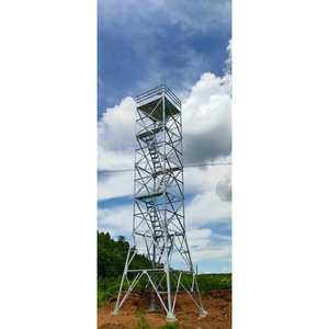 Customized 4-leg Tower Fire Guard Security Tower Angle Steel Fire Protection Watching Tower Monitoring System Watchtower