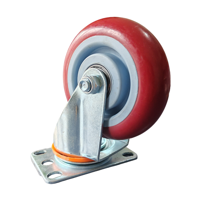 Heavy Duty Galvanized Swivel Plate Wheel Caster with 3/4/5 Inch Rubber Castor Wheel