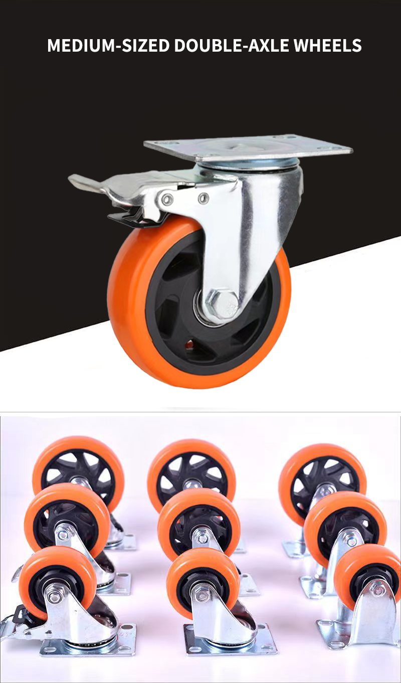 Free Sample Manufacturer Heavy Duty 3 inch 4 inch 5 inch PU PP TPR Cart Wheel Container Industrial Caster wheels trolley wheels