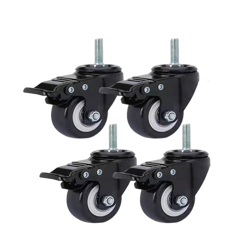 Industrial casters Universal wheels silent wheels cart casters with side brake