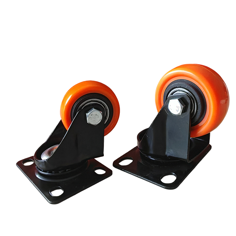 1.5/2/2.5 Inch Furniture Casters Replacement Swivel Chair Accessories Black Orange Silent Stemless Caster