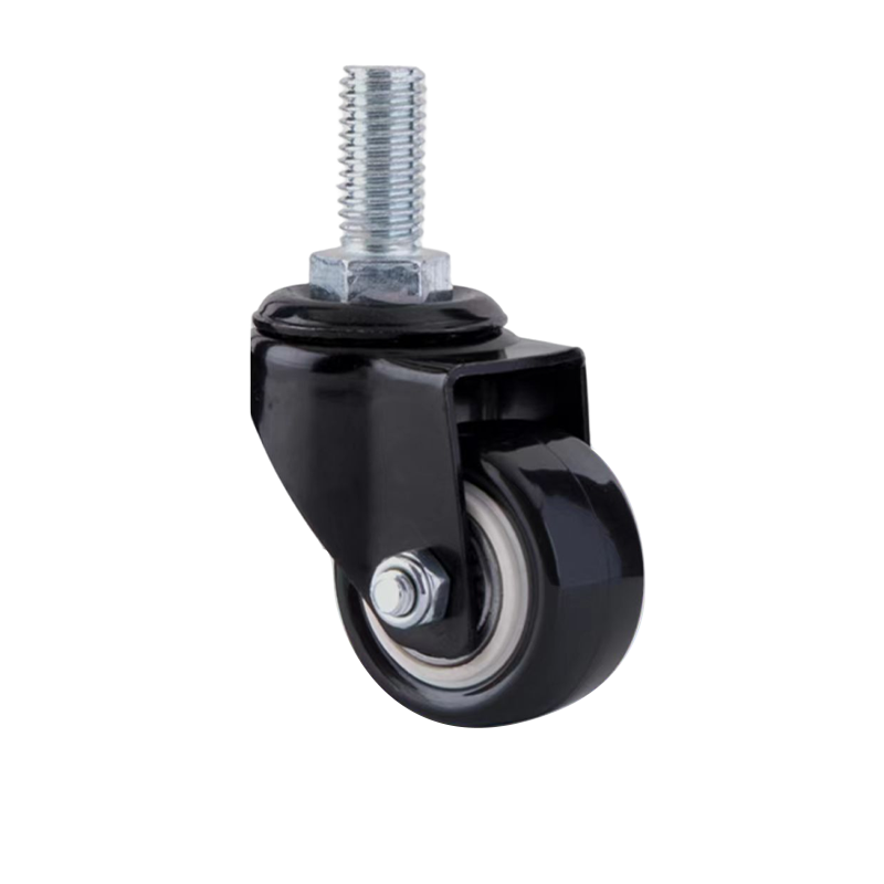 Factory Direct Sale 1.5 Inch 2 Inch Black Screw Casters With Brake Gold Diamond Silent Directional Universal Industrial Caster