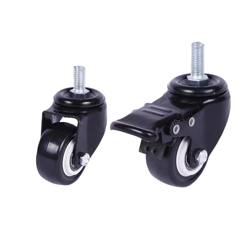 Brake Mute Universal Wheel Caster Soft Rubber Roller Furniture Wheels Cabinet Sliding Door Roller For Trolley Dining Table