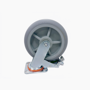 Swivel Castors 4 Inch Grey TPR Medical Caster Wheel Moving Appliance Rollers Shopping Trolley Platform Cart Casters Wheels