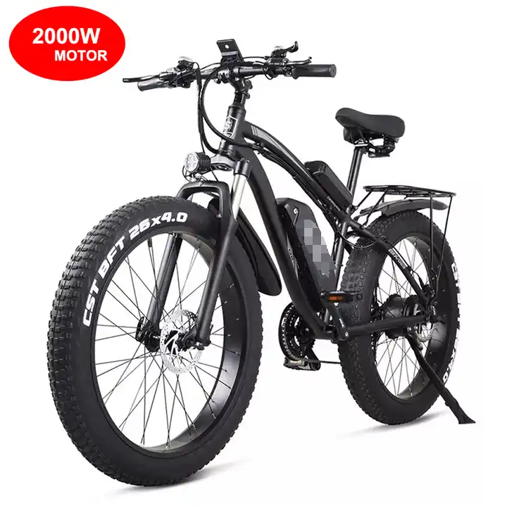 High Power 500W Dual Motor Electric Bicycle 26*4.0 Fat Tire Electric Bike Beach Snow Bike Off Road Electric Folding Ebike