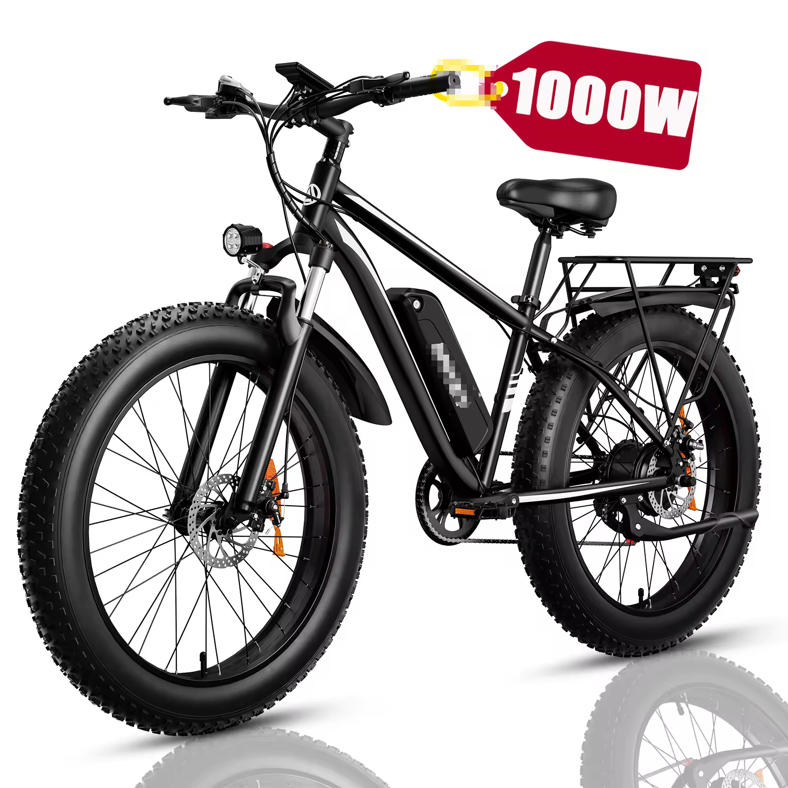 US Warehouse 2000W Dual Motor Electric Bike 22.4AH Battery Two Wheel Drive E-Bike 26