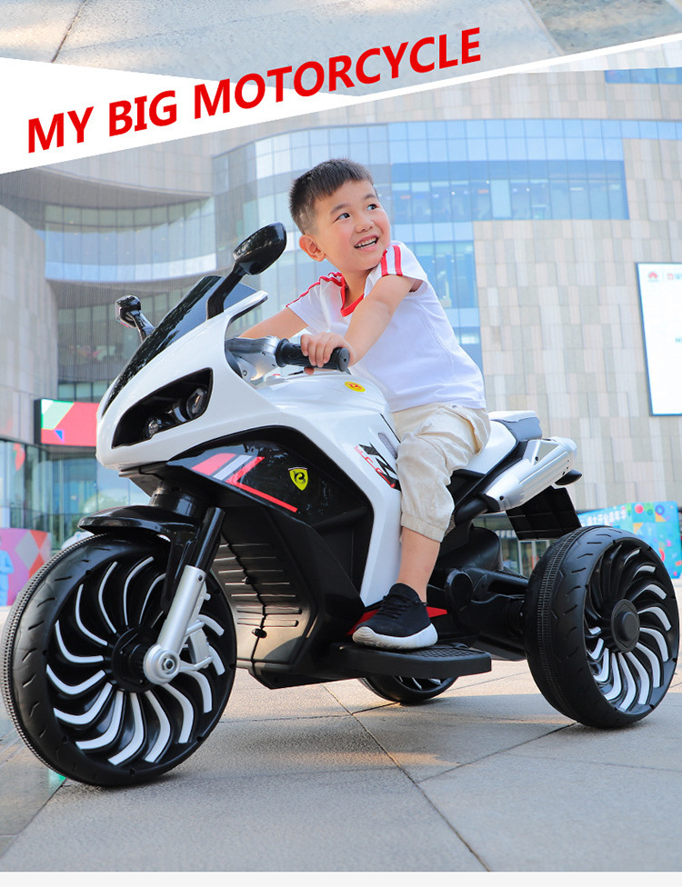 Big Size 24V Motorbike Three Wheels Baby Bikes Rechargeable Motorcycles Kids Electric Outside Toys Bike for Children