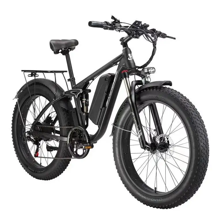 High Power 500W Dual Motor Electric Bicycle 26*4.0 Fat Tire Electric Bike Beach Snow Bike Off Road Electric Folding Ebike