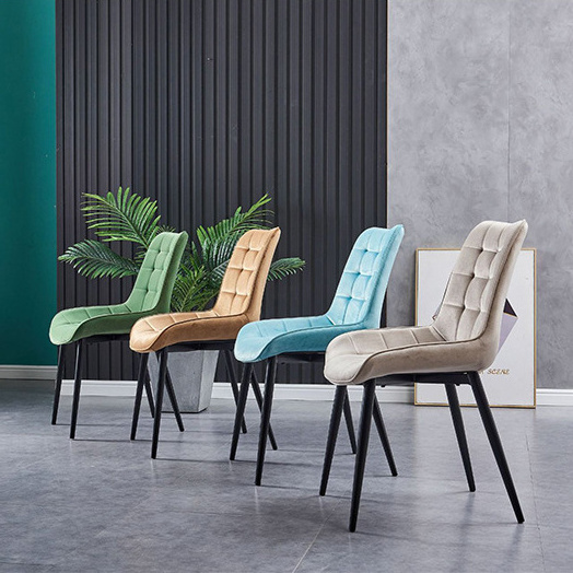 Dinning chair restaurant modern luxury nordic green blue grey upholstered velvet fabric dining chairs for dining room table