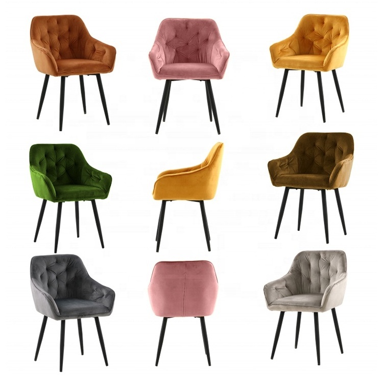 High Quality Home Furniture Modern Accent Wholesale Wedding Salon Hotel Restaurant Velvet Dining Chairs