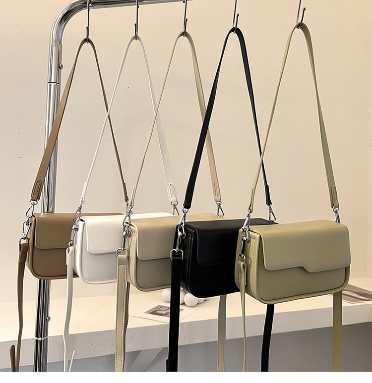 Solid Color Fashion Shoulder Handbags Female Travel Cross Body Bag Weave Small PU Leather Crossbody Bags For Women