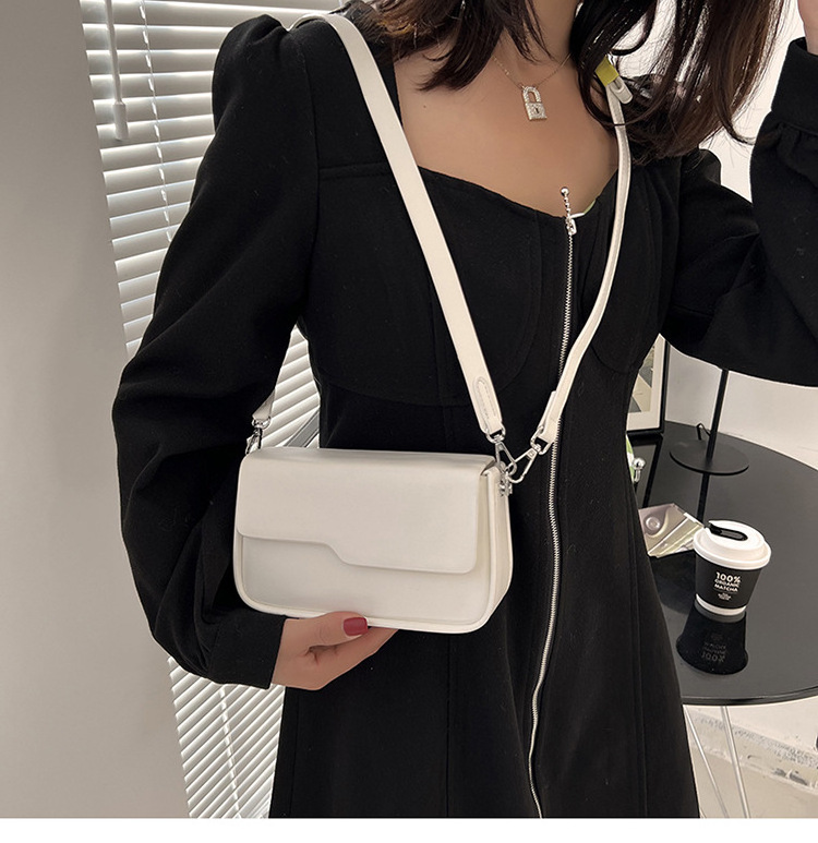 Solid Color Fashion Shoulder Handbags Female Travel Cross Body Bag Weave Small PU Leather Crossbody Bags For Women