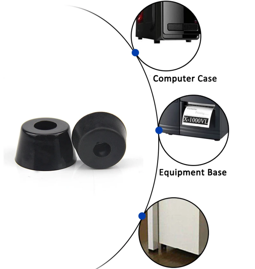 High Quality FKM NBR EPDM Anti-Slip Shock Absorb Rubber Feet For Chair/Furniture/Cut Board/Machine Moulded Parts Manufacturer