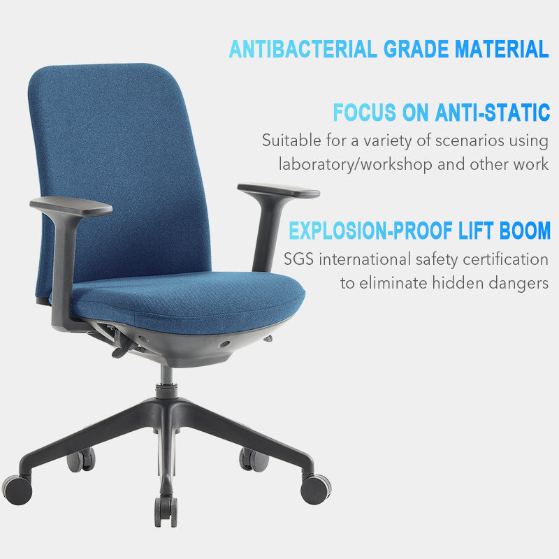 Ergonomic ESD Fabric Chair Adjustable ESD Lab ChairsTall Fabric Anti Static PVC PU Foam Work Stool Leather ESD Antistatic Chair