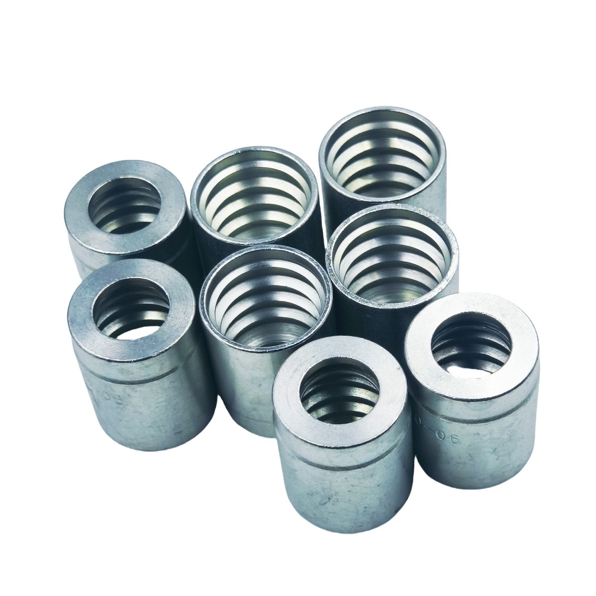 Factory supply hydraulic fittings SAE/JIC/DIN/NPT/BSP/NPSM/ORFS Swaged hydraulic hose fitting ferrule flange hydraulic adapters