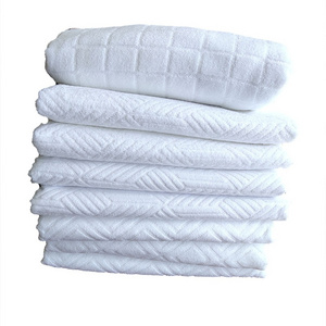 Embossed Ihram Hajj Set Wholesale Muslim 100% Polyester Adult Woven Outdoor Spring Rectangle Towel Solid Color Eid Holidays