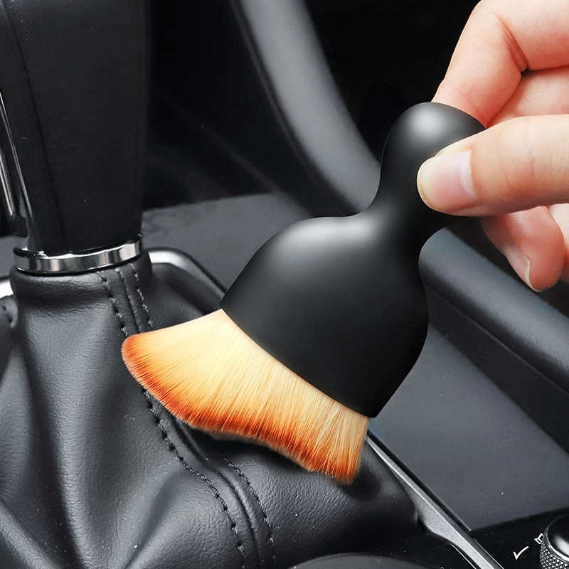 Car Interior Cleaning Soft Brush Detailing Cleaning Tools Curved Brush Car Air Outlet Gap Dust Cleaning Brush