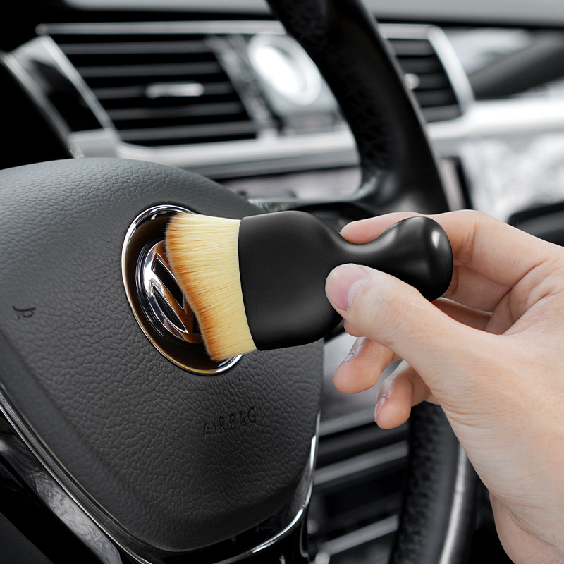 Car Interior Cleaning Soft Brush Detailing Cleaning Tools Curved Brush Car Air Outlet Gap Dust Cleaning Brush