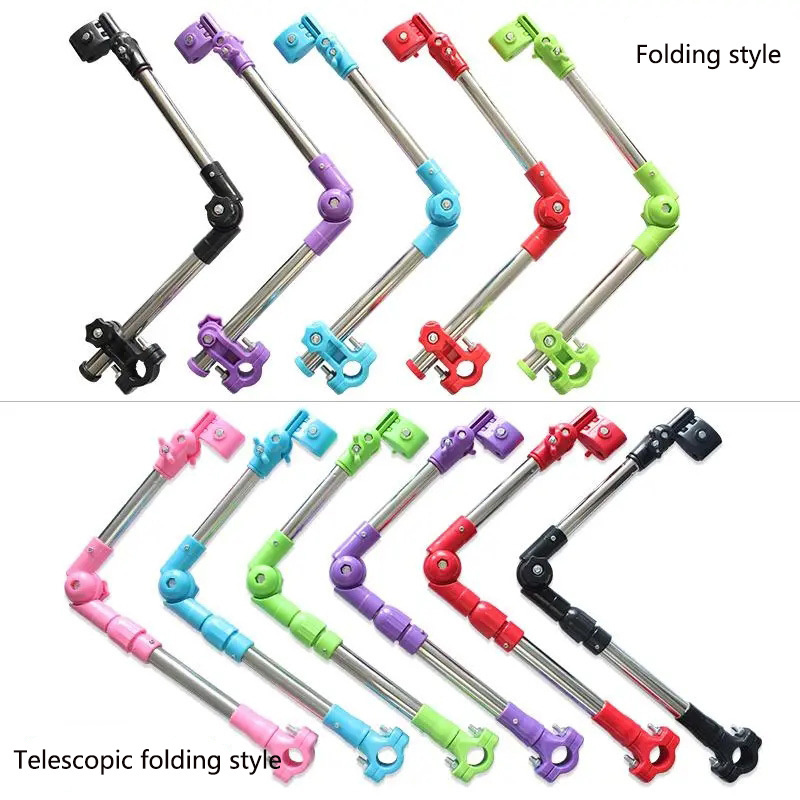 Wholesale Universal Angle Adjustable Foldable Stainless Steel Bicycle Umbrella Stands Baby Stroller Umbrella holder