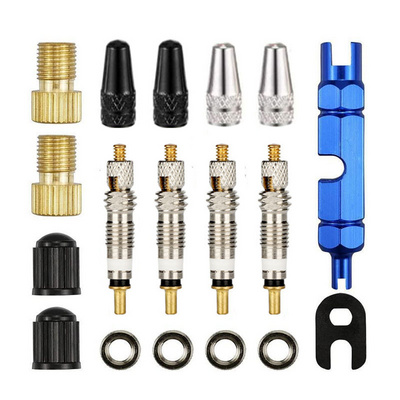 Bike Tire Valve Core Set Bicycle Tyre Air Valve Core Repair Tool Kit Replacement Stem Removal Tool Bike Accessories