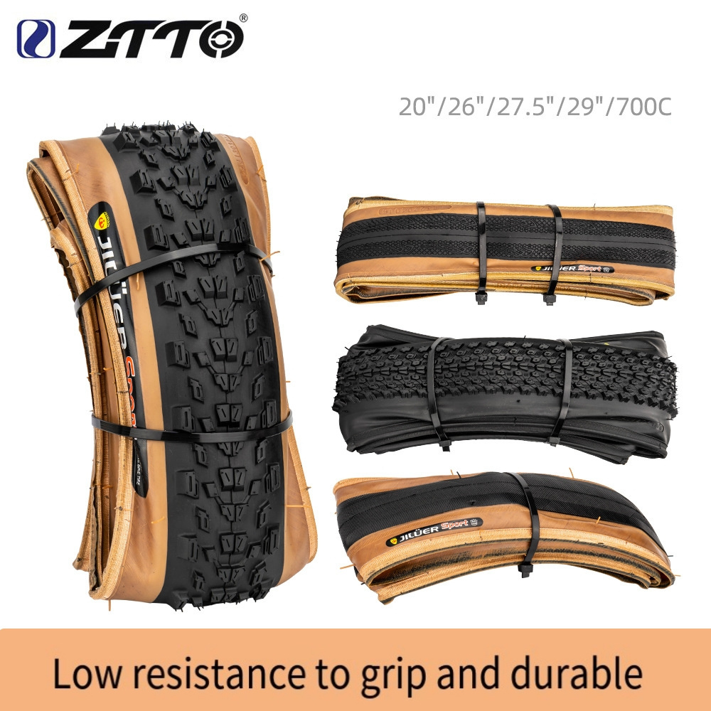 ZTTO Mountain Bike Foldable Tire 26/27.5/29*2.25 Stab Proof Yellow Edge Folding 60TPI MTB Bicycle Tires