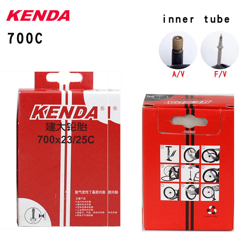 KENDA  Road Bicycle Tyre Tube Bike Parts Bicycle Inner Tube  700Cx23C 25C 28C 32C 48mm 60mm  Length