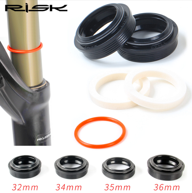 RISK 32 34 35 36 mm Mountain Bike Suspension Front Fork Dust Seal Cover Fork Oil Seal for MTB Bike