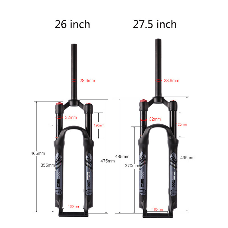 LS Hot sale suspension pressure front fork double crown 26 inch 27.5 inch bicycle fork cycle accessories bike parts