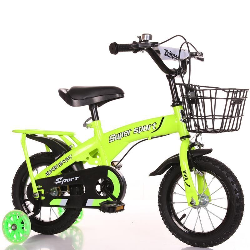 12 14 16 18 Inch Children's Bicycle For Baby Girls Boys With Basket Training Wheels Ride On Bike For Kids 2-9 Years Old