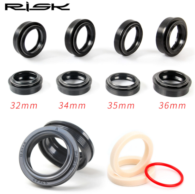 RISK 32 34 35 36 mm Mountain Bike Suspension Front Fork Dust Seal Cover Fork Oil Seal for MTB Bike