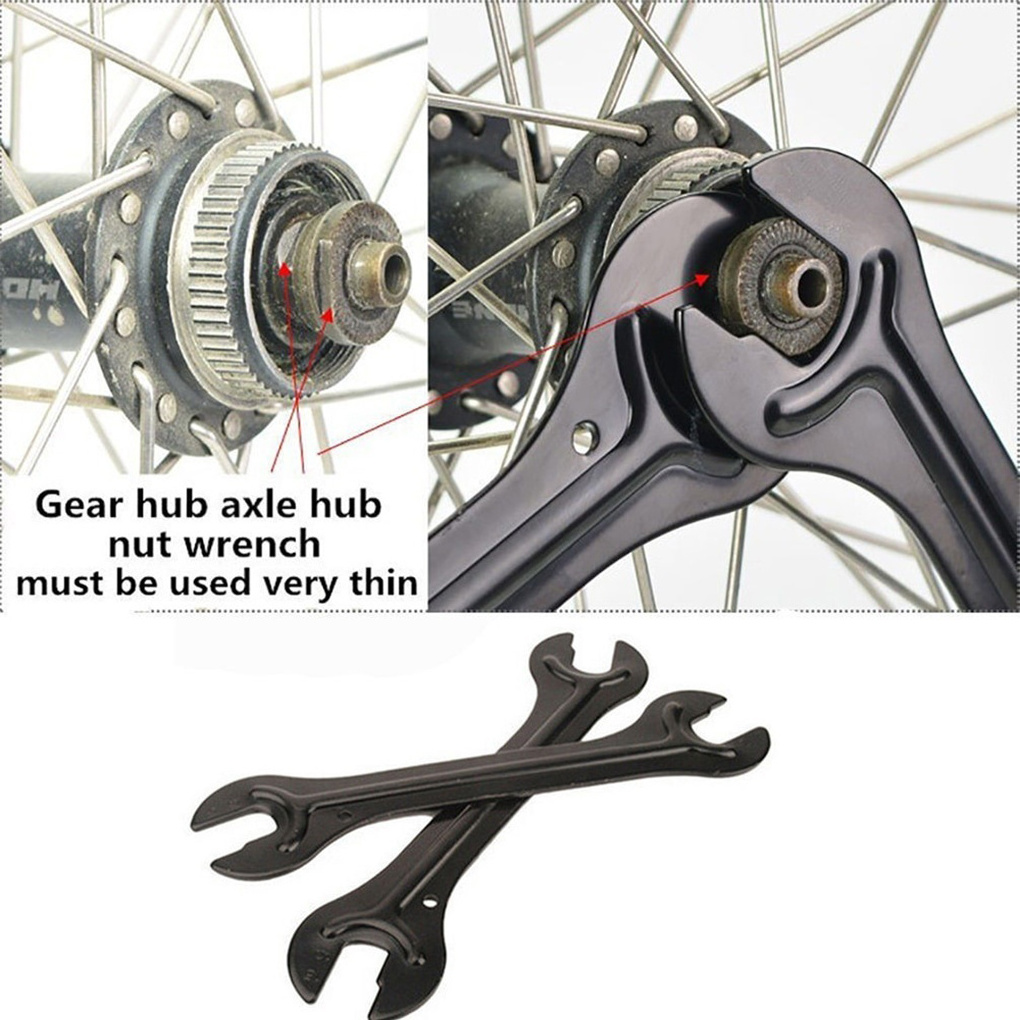 LS Head Open End Axle Hub Cone Wrench Durable Spanner Bicycle Repair Tool Accessories Portable Steel Bike Wheel Hub Wrench