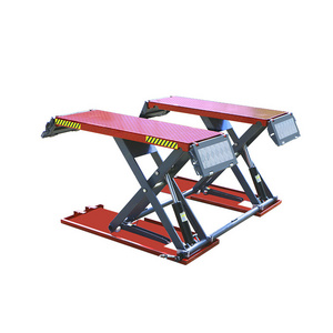 Factory Wholesale 3500KG Car Lifting Low Profile Double Level Alignment Scissor Lift Hydraulic Lifting 4500KG 5500KG Loading