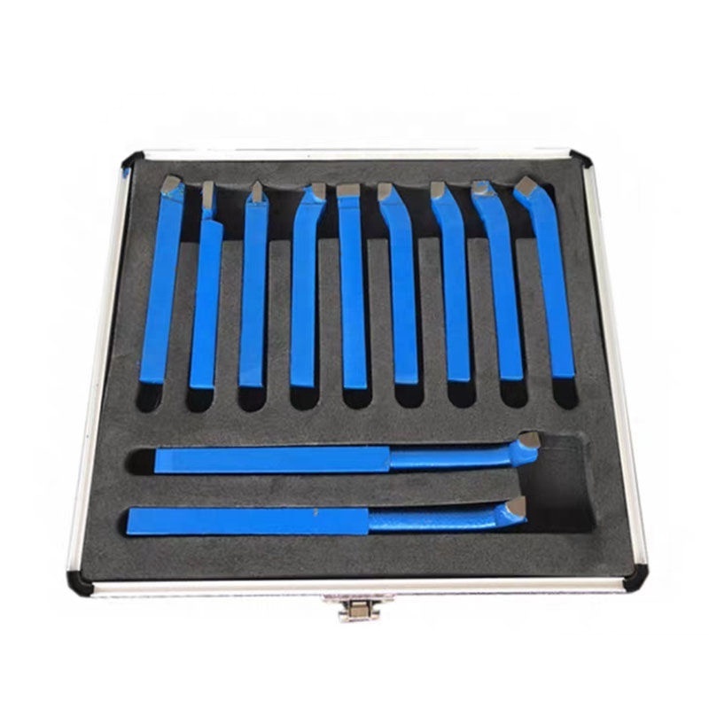 Lathe tools mechanical machine tool bit 11pcs manual holder Cutting Tool Set Carbide Tip External Turning Boring Bit