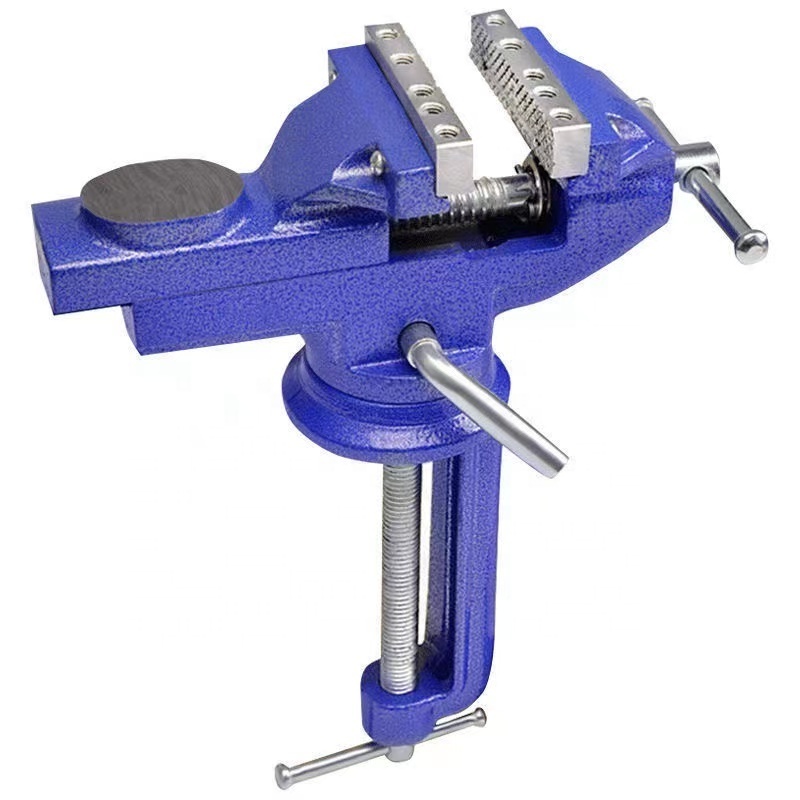 TEBAK Mini Flat Vise 50/60/70mm Electronic 360 Degree Swivel Portable Table Bench Vice Clamp Mini Vise Desktop Bench Vise