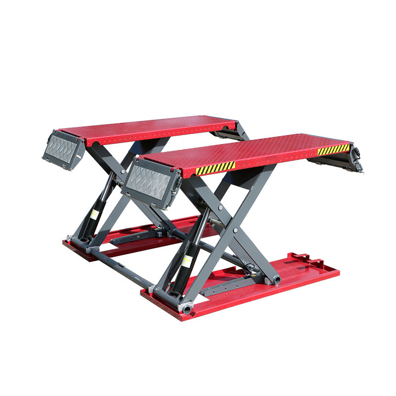 Factory Wholesale 3500KG Car Lifting Low Profile Double Level Alignment Scissor Lift Hydraulic Lifting 4500KG 5500KG Loading