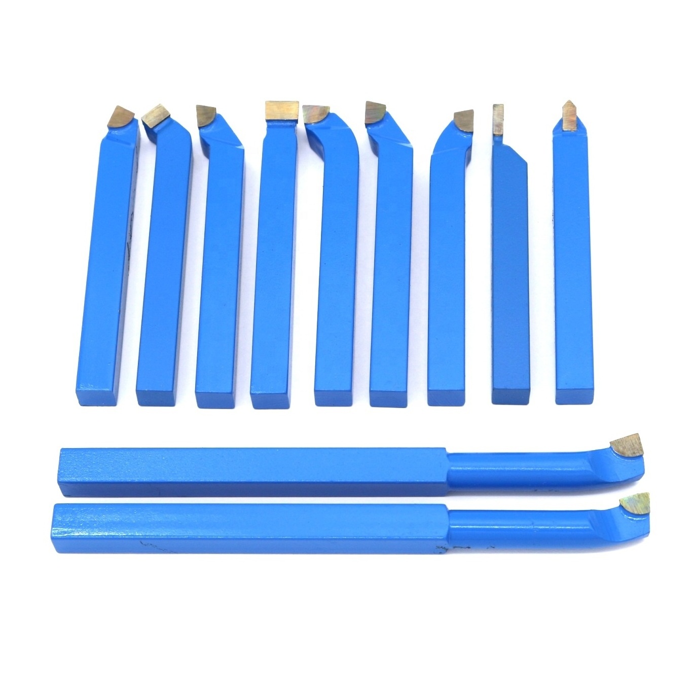 Lathe tools mechanical machine tool bit 11pcs manual holder Cutting Tool Set Carbide Tip External Turning Boring Bit