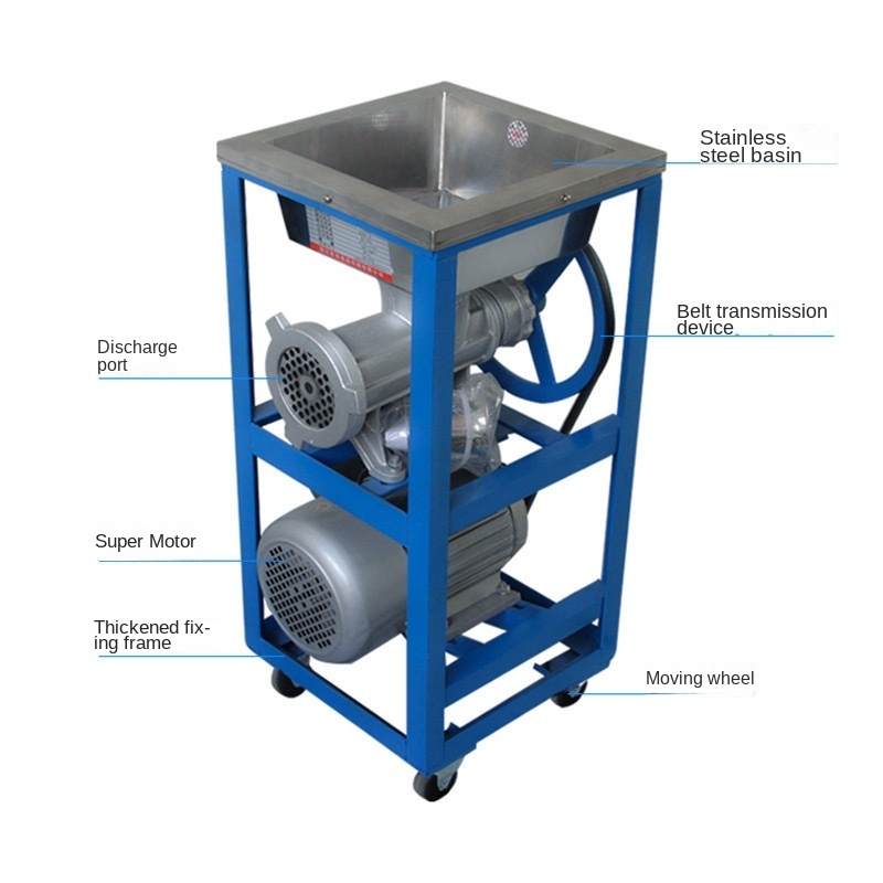 Multi-functional 32A Commercial Electric Chicken And Fish Bone Crusher High-power And Efficient Beef And Mutton Meat Grinder