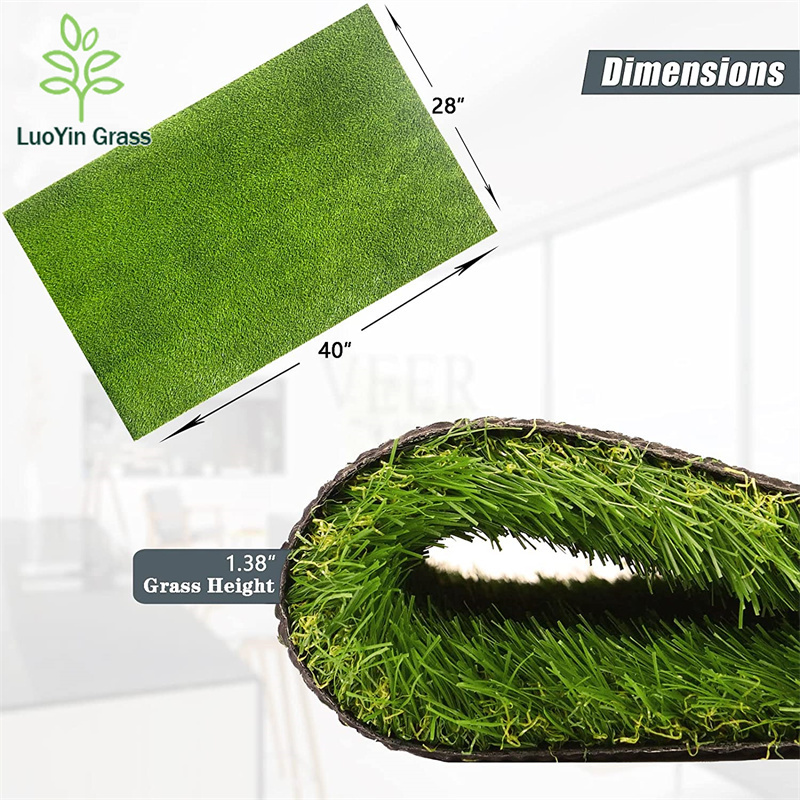 Artificial Grass Turf Rug, Natural Looking Grass Mat,Indoor/Outdoor Synthetic Lawn Carpet Roll