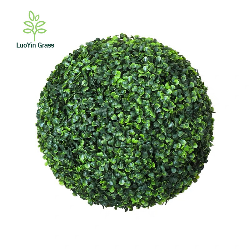 LY Faux Boxwood Balls Round Artificial Plant Topiary Ball for Backyard, Balcony, Garden, Wedding Party, Home Office Decor Grass