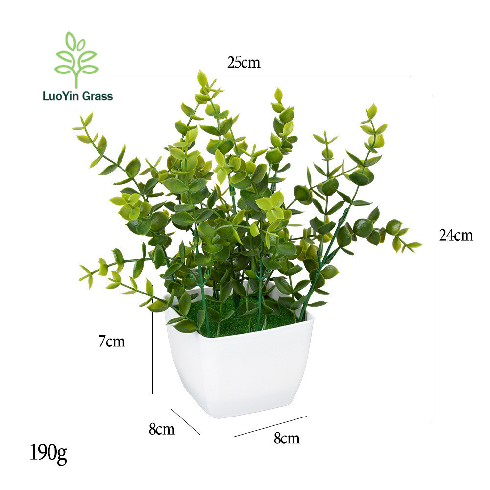 LY Artificial Plants Mini Potted Plant Small Greenery Decor for Home Farmhouse Aesthetic Bedroom Office Desk Bathroom Decoration