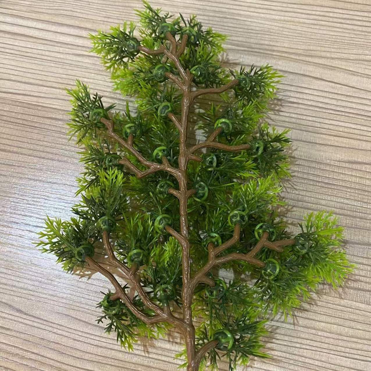 Artificial Greenery Pine Branches Pine Branch Evergreen Plant Accessories for Christmas Embellishing Home Garden Decor