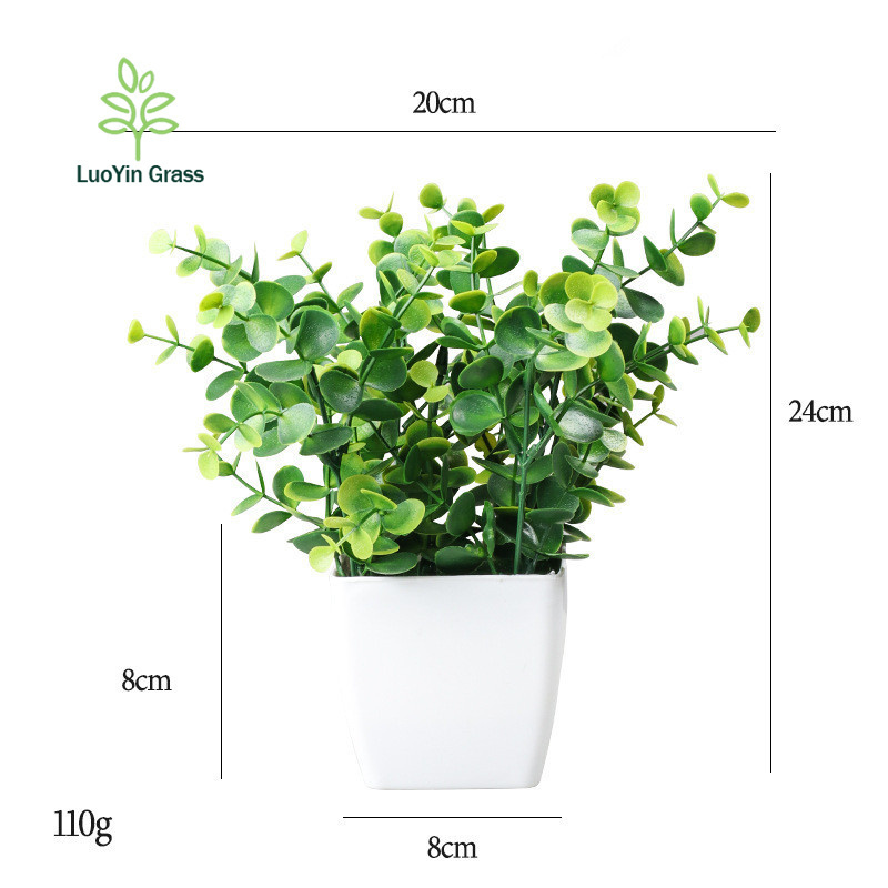 LY Artificial Plants Mini Potted Plant Small Greenery Decor for Home Farmhouse Aesthetic Bedroom Office Desk Bathroom Decoration