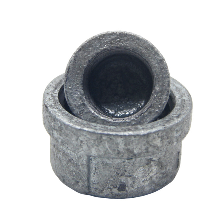 Banded beaded female hot dipped galvanized round cap cast malleable iron tube fittings