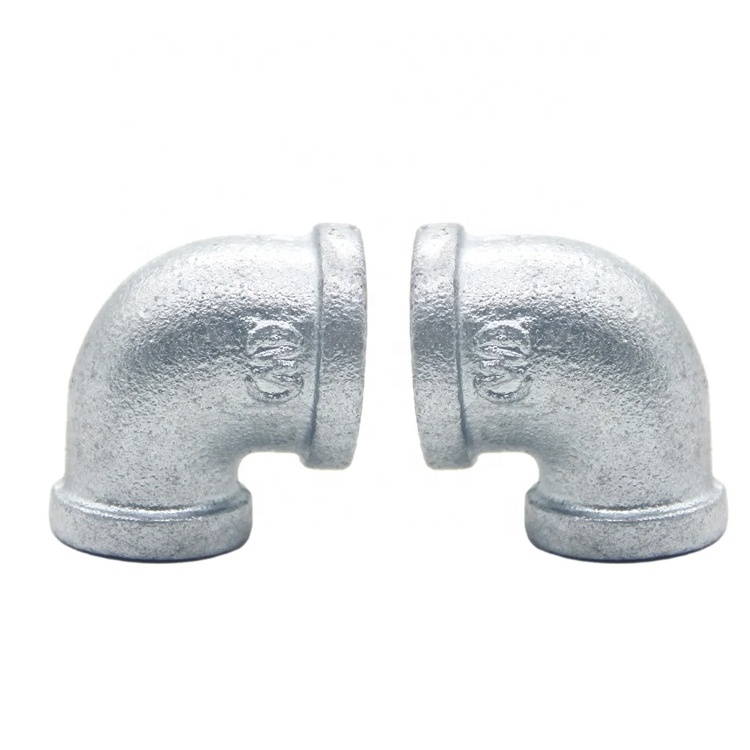 Wholesale Galvanized Black malleable iron electrical conduit elbow 90 degree degree elbow pipe fittings