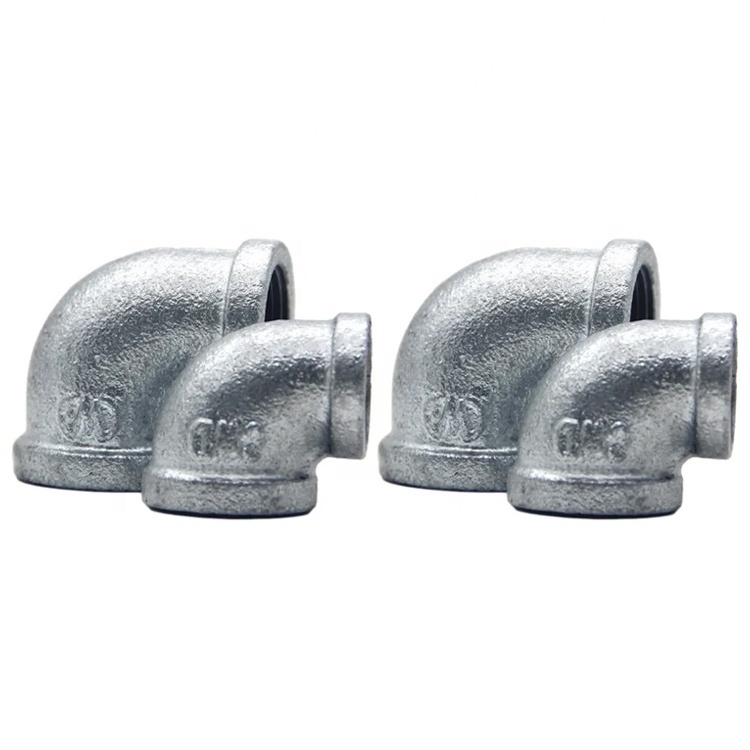 Wholesale Galvanized Black malleable iron electrical conduit elbow 90 degree degree elbow pipe fittings