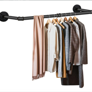 Industrial Pipe Clothes Rack Space Saving Wall Mounted Hanger Multi-Purpose Hanger Rod for Laundry Living Room