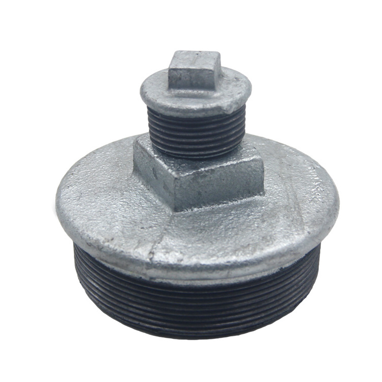 High quality wholesale malleable iron pipe fittings  thread plug for  water supply fire gas conduit