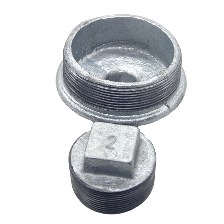 High quality wholesale malleable iron pipe fittings  thread plug for  water supply fire gas conduit